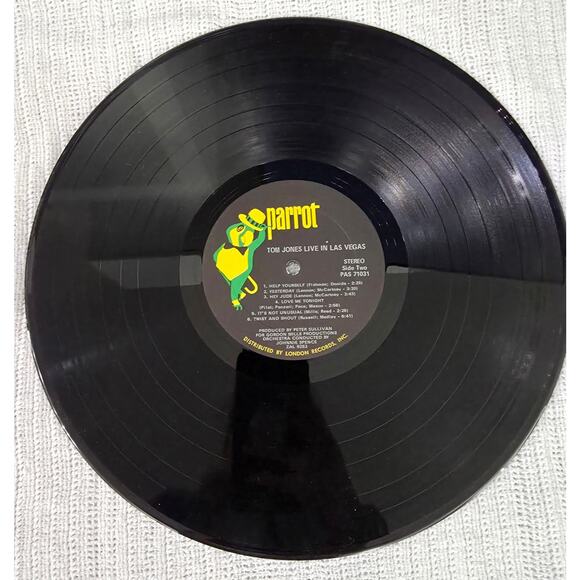 Tom Jones Live in Las Vegas Vinyl LP Record 1969 Parrot Vintage Pop Lounge - Picture 4 of 4